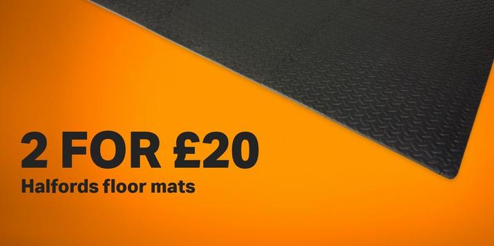2 for £20 Halfords floor mats